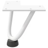 Pieds en épingle à cheveux pour table basse 4 pièces Blanc 10 cm Acier massif 568538568538