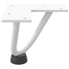 Pieds en épingle à cheveux pour table basse 4 pièces Blanc 10 cm Acier massif 568538568538