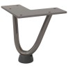 Pieds en épingle à cheveux pour table basse 4 pièces Acier naturel 10 cm Acier massif 568540568540
