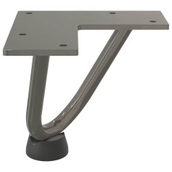 Pieds en épingle à cheveux pour table basse 4 pièces Acier naturel 10 cm Acier massif 568540568540