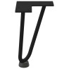 Pieds en épingle à cheveux pour table basse 4 pièces Noir 20 cm Acier massif 568541568541