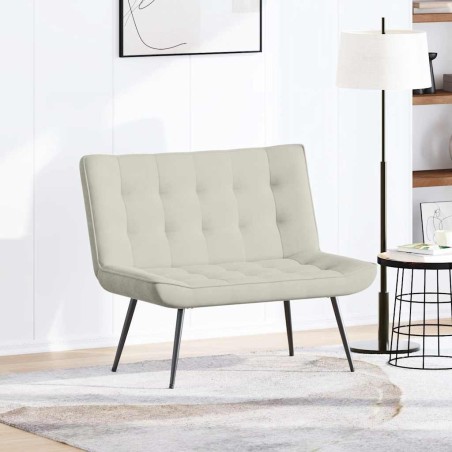 Banc crème 110x74x84 cm velours 568545568545