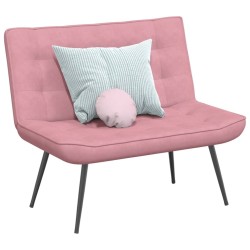 Banc rose 110x74x84 cm velours 568548568548
