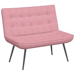 Banc rose 110x74x84 cm velours 568548568548