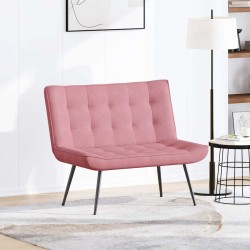 Banc rose 110x74x84 cm velours 568548568548