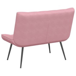 Banc rose 110x74x84 cm velours 568548568548