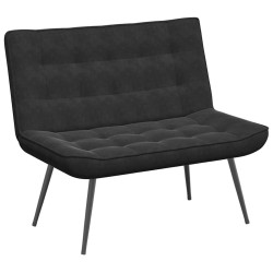 Banc noir 110x74x84 cm velours 568549568549
