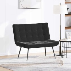Banc noir 110x74x84 cm velours 568549568549