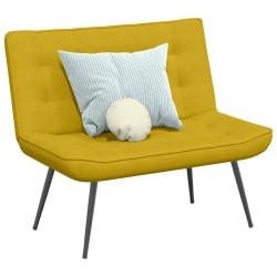 Banc jaune 110x74x84 cm velours 568550568550