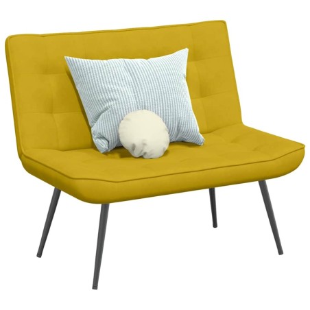 Banc jaune 110x74x84 cm velours 568550568550