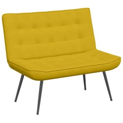 Banc jaune 110x74x84 cm velours 568550568550