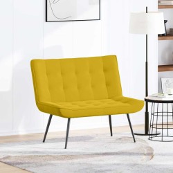 Banc jaune 110x74x84 cm velours 568550568550