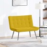 Banc jaune 110x74x84 cm velours 568550568550