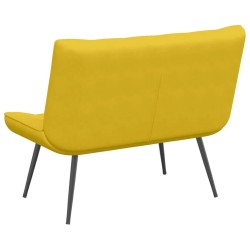 Banc jaune 110x74x84 cm velours 568550568550