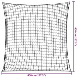 Filet pour remorque avec corde élastique noir 4x4 m PP 568552568552