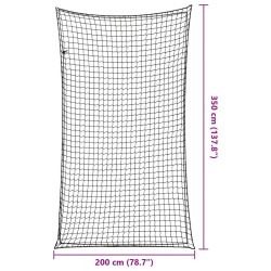 Filet pour remorque avec corde élastique noir 3,5x2 m PP 568556568556