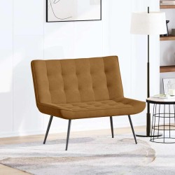 Banc marron 110x74x84 cm velours 568557568557