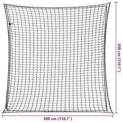 Filet pour remorque avec corde élastique noir 3x3 m PP 568558568558