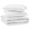 Couette avec oreiller 3 pcs Blanc Microfibre 568566568566