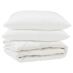 Couette avec oreiller 3 pcs Blanc Microfibre 568573568573