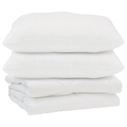Couette avec oreiller 3 pcs Blanc Microfibre 568615568615