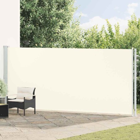 Auvent latéral rétractable de patio 180x600 cm Crème 568618568618