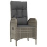 Ensemble à manger de jardin 3 pcs coussins gris résine tressée 568639568639