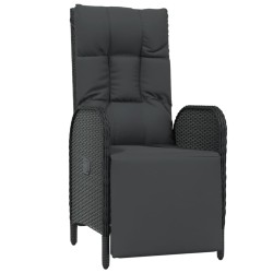 Ensemble à manger de jardin 4 pcs avec coussins noir 568640568640