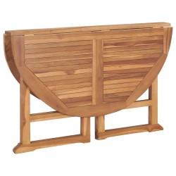 Table à dîner de jardin pliable Ø110x75 cm Bois massif de teck 568645568645