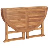 Table à dîner de jardin pliable Ø110x75 cm Bois massif de teck 568645568645