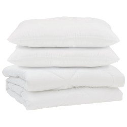 Couette avec oreiller 3 pcs Blanc Microfibre 568654568654