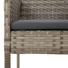 Ensemble à manger jardin et coussins 7 pcs gris rotin 568666568666