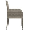 Ensemble à manger jardin et coussins 7 pcs gris rotin 568668568668