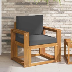 Canapé d’extérieur Bois d'acacia massif et polyester Naturel 568671568671