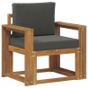 Canapé d’extérieur Bois d'acacia massif et polyester Naturel 568671568671