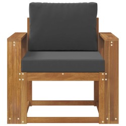Canapé d’extérieur Bois d'acacia massif et polyester Naturel 568671568671