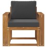Canapé d’extérieur Bois d'acacia massif et polyester Naturel 568671568671