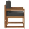 Canapé d’extérieur Bois d'acacia massif et polyester Naturel 568671568671