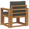 Canapé d’extérieur Bois d'acacia massif et polyester Naturel 568671568671