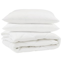 Couette avec oreiller 3 pcs Blanc Microfibre 568679568679