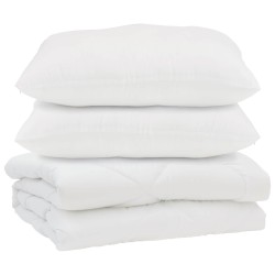 Couette avec oreiller 3 pcs Blanc Microfibre 568699568699