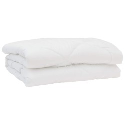 Duvet d'été simple avec oreiller 3 pcs Blanc Microfibre 568705568705
