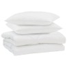 Duvet d'été simple avec oreiller 3 pcs Blanc Microfibre 568710568710