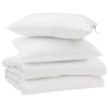 Duvet d'été simple avec oreiller 3 pcs Blanc Microfibre 568725568725