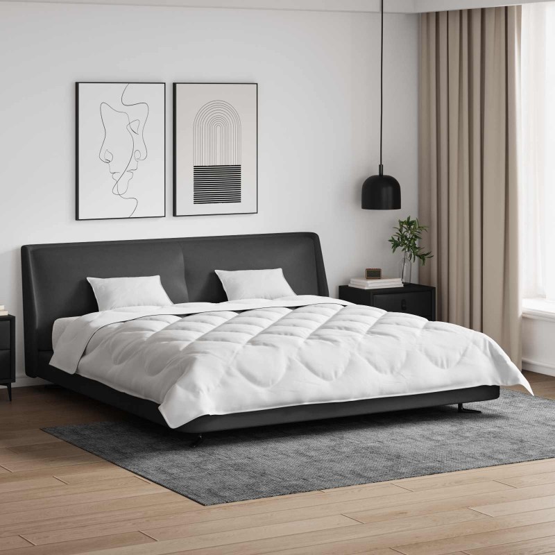Duvet toutes saisons avec oreiller 3 pcs Blanc Microfibre 568756568756