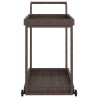 Chariot de bar Marron 100x45x83 cm Résine tressée 568792568792