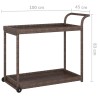 Chariot de bar Marron 100x45x83 cm Résine tressée 568792568792