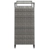 Chariot de bar avec tiroir Gris 100x45x97 cm Résine tressée 568794568794