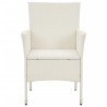 Chaises de jardin avec coussins lot de 4 Résine tressée Blanc 568799568799