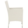 Chaises de jardin avec coussins lot de 4 Résine tressée Blanc 568799568799